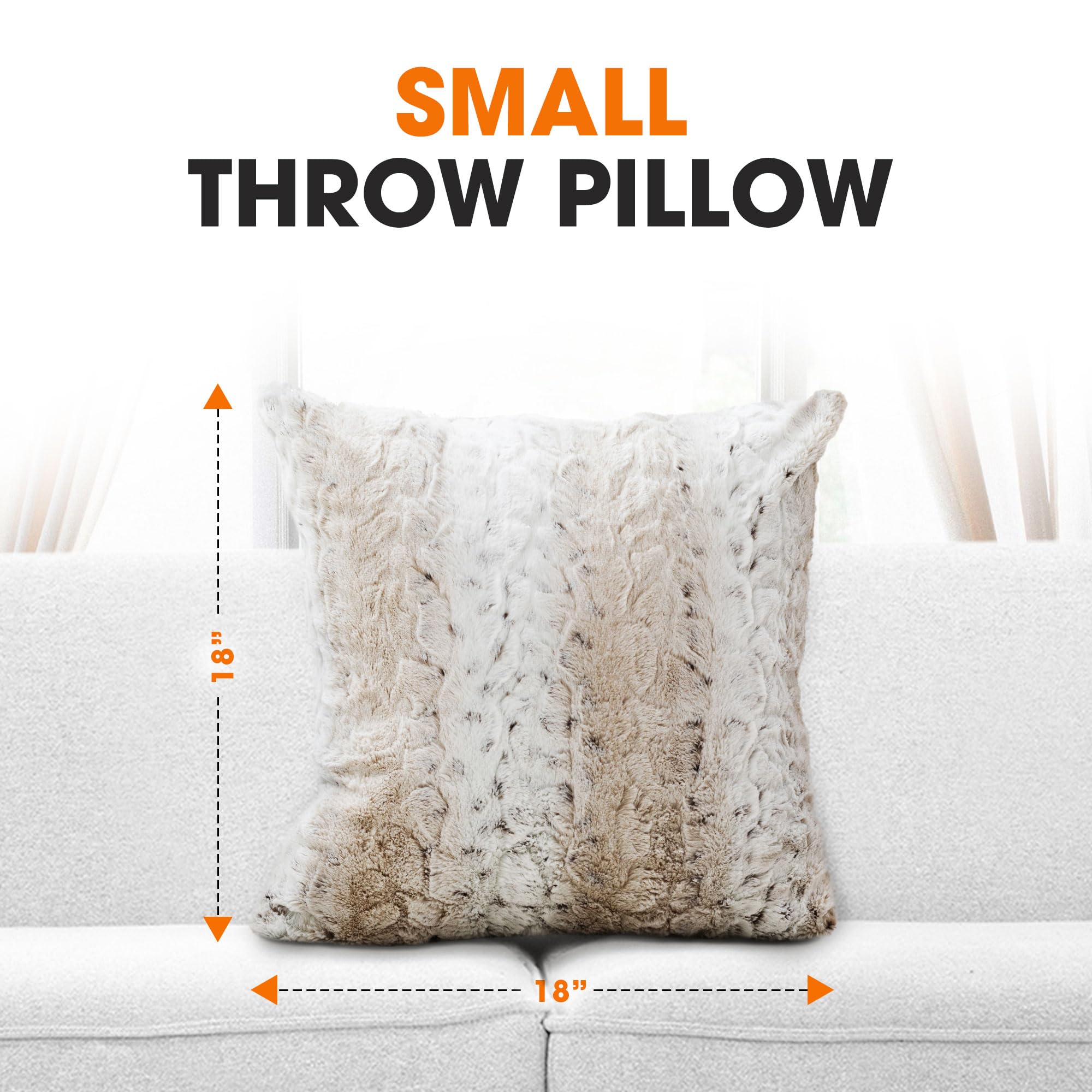 Amazon.com: Cheer Collection Faux Fur Throw Pillows with Inserts